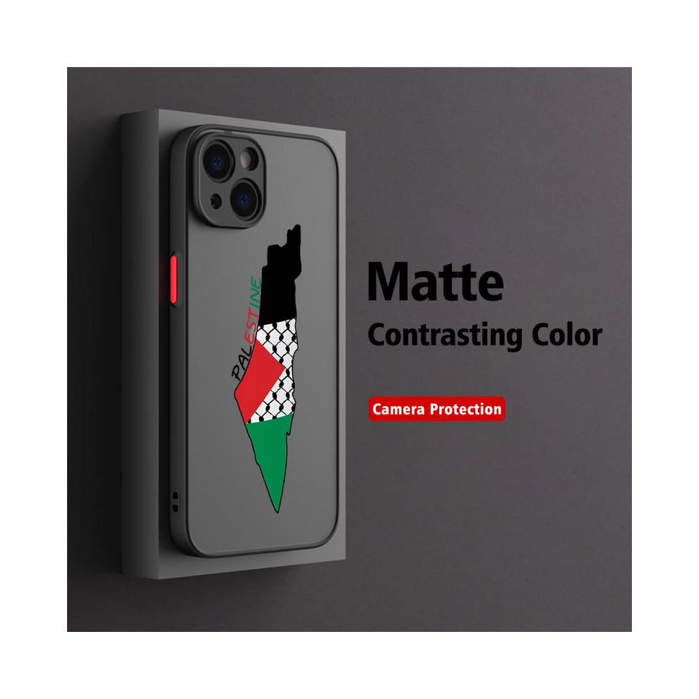 (Fghs-102Zfg9126a1, For Note10 Lite) Matte Transparent Phone Case Palestine Flag Map Pa 931288041419