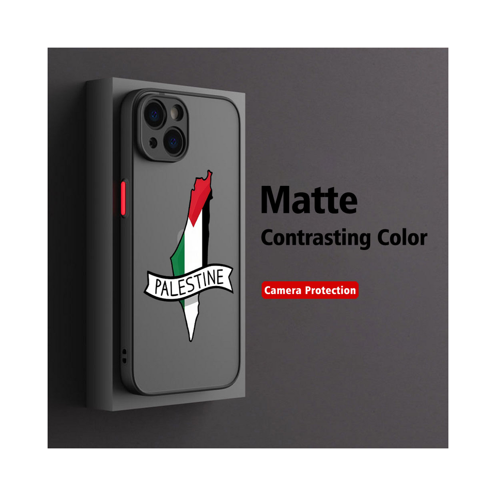 (Fghs-102Zfg9126a9, For S20) Matte Transparent Phone Case Palestine Flag Map Pa 931288041686
