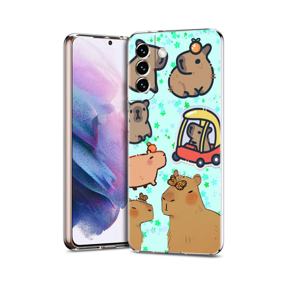 (B1, For Samsung S21) Cartoon Capybara Phone Case For Samsung Galaxy S24 931288047053