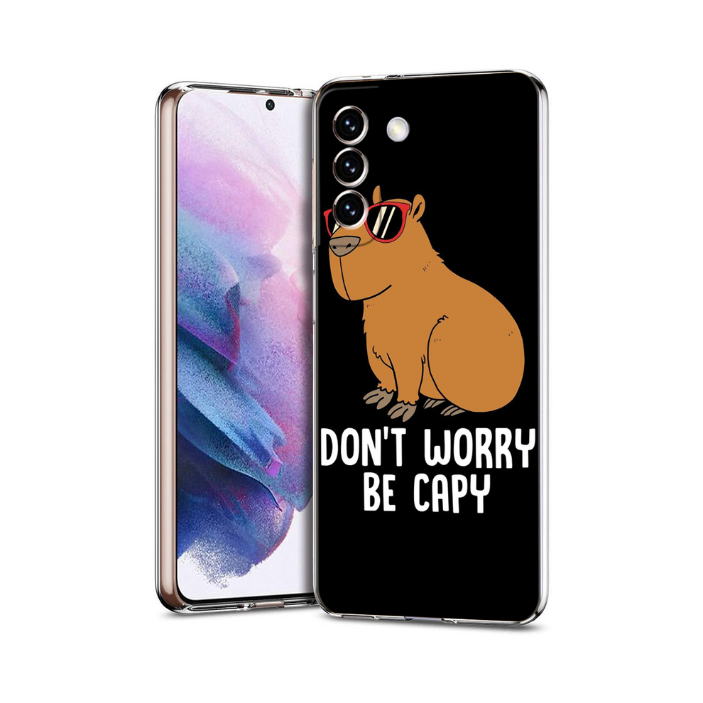 (B6, For Samsung S21plus) Cartoon Capybara Phone Case For Samsung Galaxy S24 931288047268
