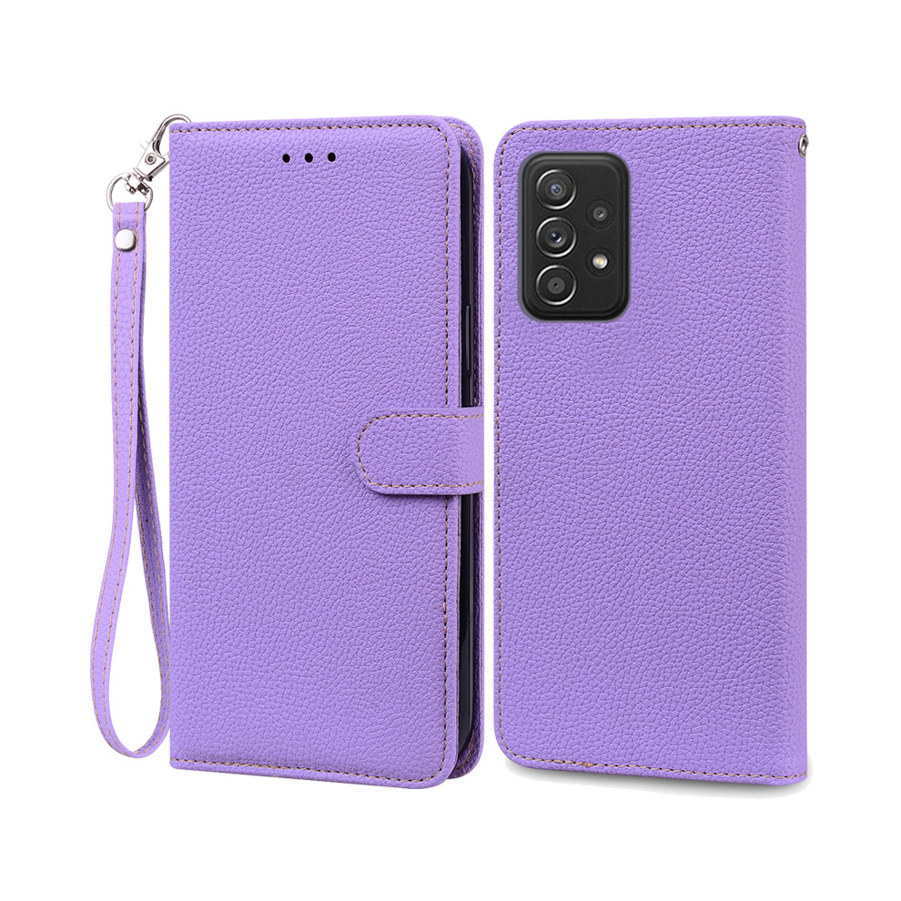 (Light -Strap, Samsung A52s 5G) A52 A52s Case For Samsung Galaxy A52 Case Leather Purple 931288079252