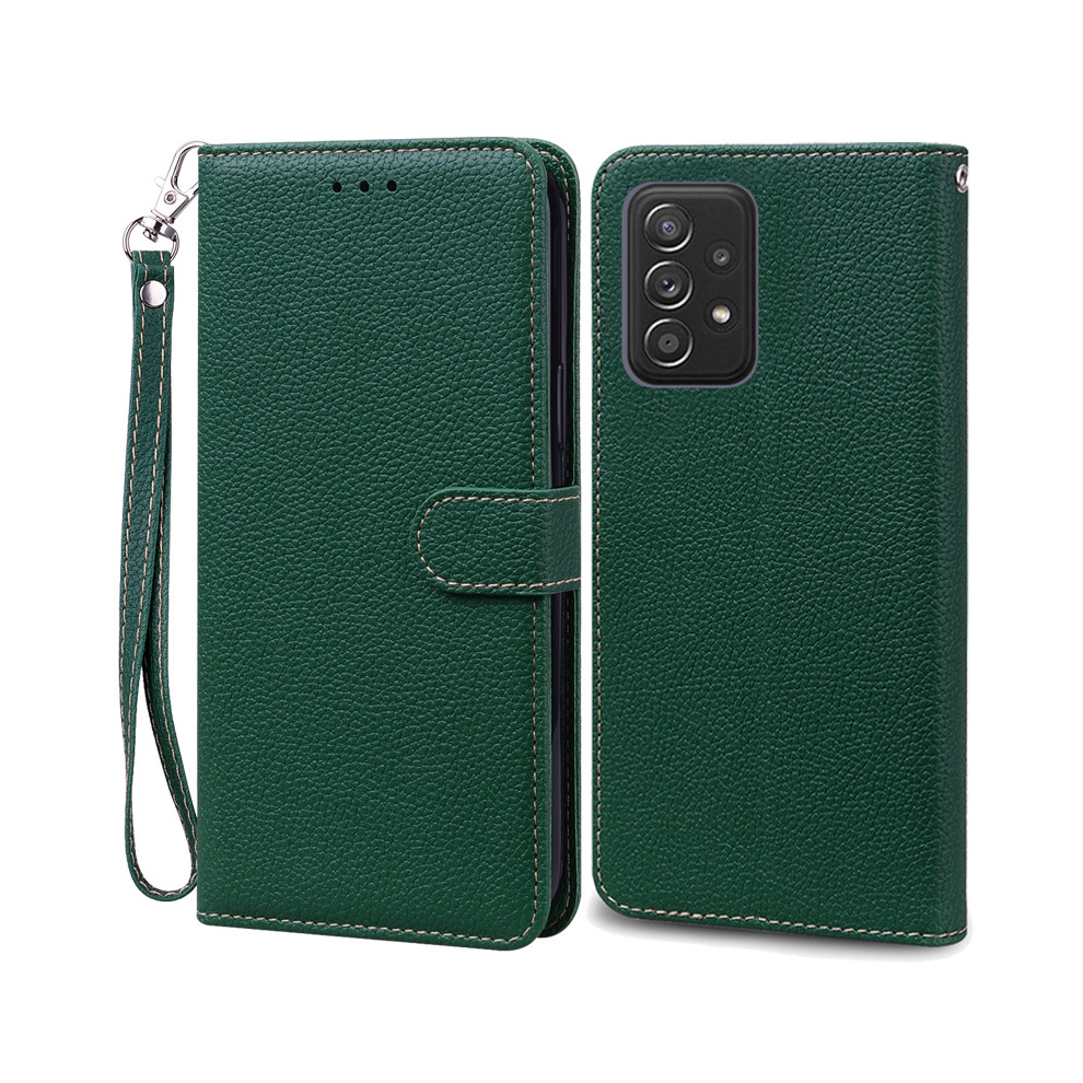 (Dark -Strap, Samsung A52s 5G) A52 A52s Case For Samsung Galaxy A52 Case Leather Green 931288079313