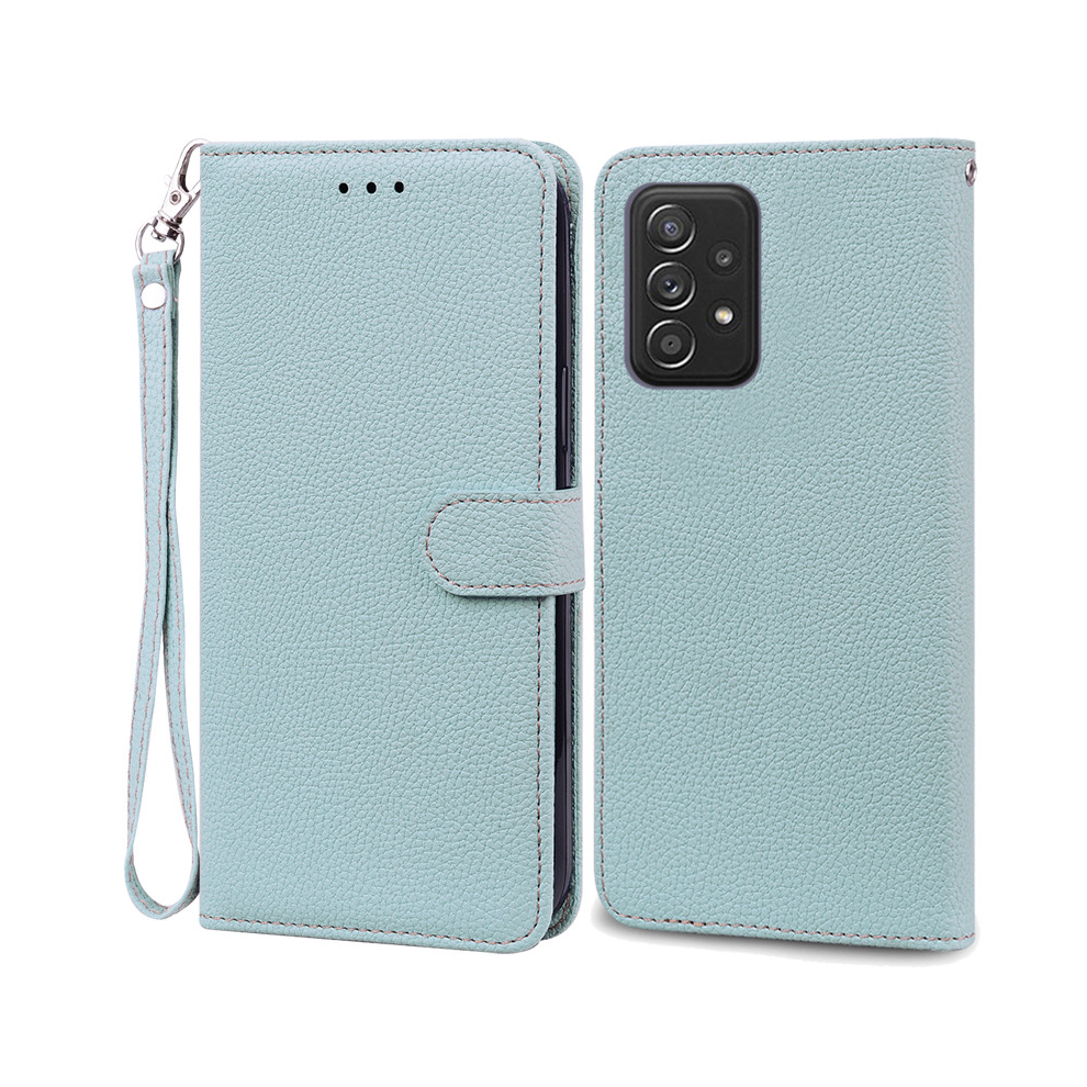 (Light -Strap, Samsung A52s 5G) A52 A52s Case For Samsung Galaxy A52 Case Leather Blue 931288079337