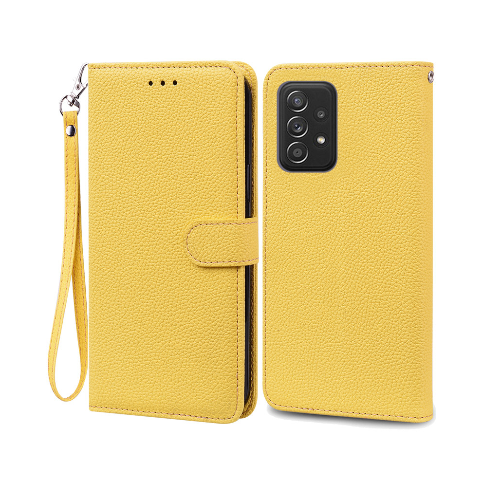 ( -Strap, Samsung A52 4G 5G) A52 A52s Case For Samsung Galaxy A52 Case Leather Yellow 931288079368