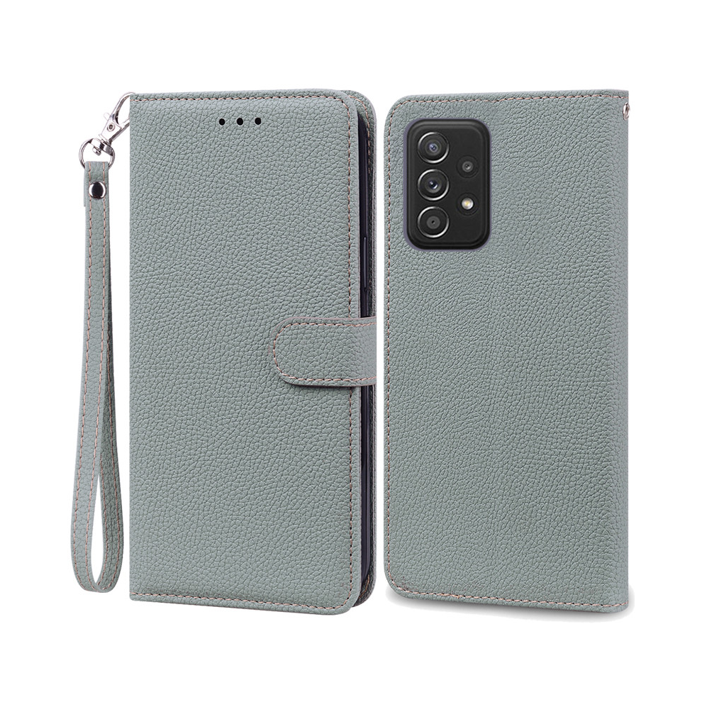 ( -Strap, Samsung A52 4G 5G) A52 A52s Case For Samsung Galaxy A52 Case Leather Grey 931288079429