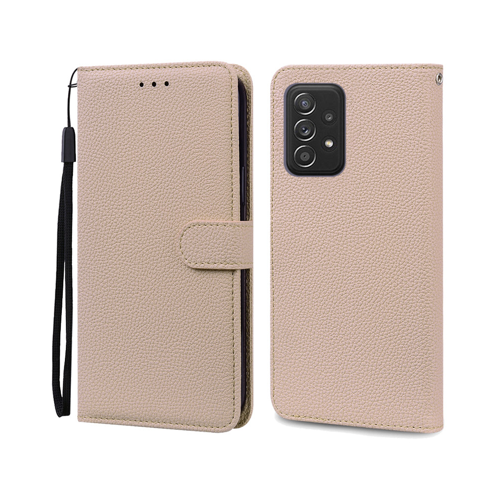 (Beige, Samsung A52 4G 5G) A52 A52s Case For Samsung Galaxy A52 Case Leather Cream 931288079603