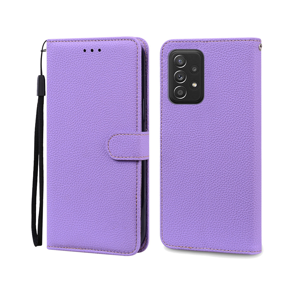 (Light Samsung A52 4G 5G) A52 A52s Case For Samsung Galaxy A52 Case Leather Purple 931288079580