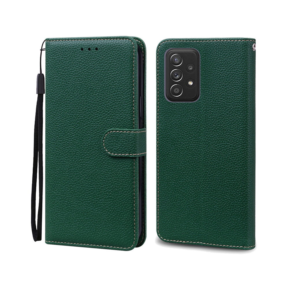 (Dark Samsung A52 4G 5G) A52 A52s Case For Samsung Galaxy A52 Case Leather Green 931288079641