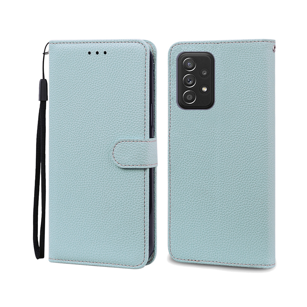 (Light Samsung A52 4G 5G) A52 A52s Case For Samsung Galaxy A52 Case Leather Blue 931288079665