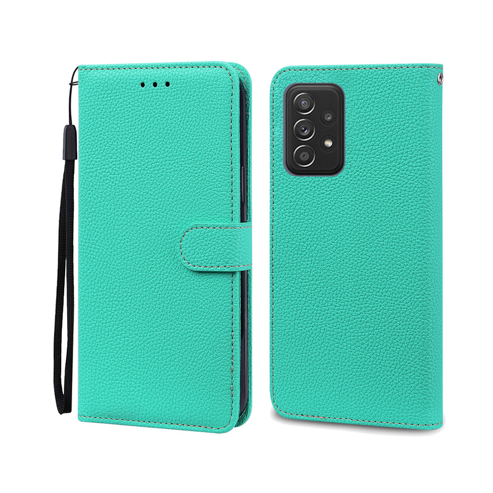 (Sky Samsung A52s 5G) A52 A52s Case For Samsung Galaxy A52 Case Leather Blue 931288079696