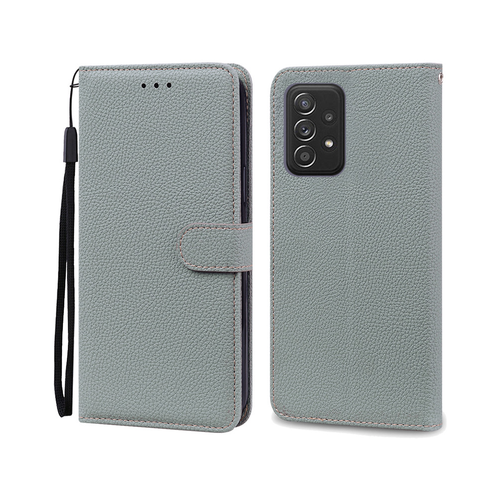 (, Samsung A52 4G 5G) A52 A52s Case For Samsung Galaxy A52 Case Leather Grey 931288079740