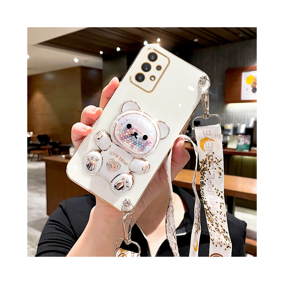 (CZXXGS White, A05) A 52 53 33 23 13 Crossbody Lanyard Bear Silicone C-image-OPC-PGF5QNT-NEW