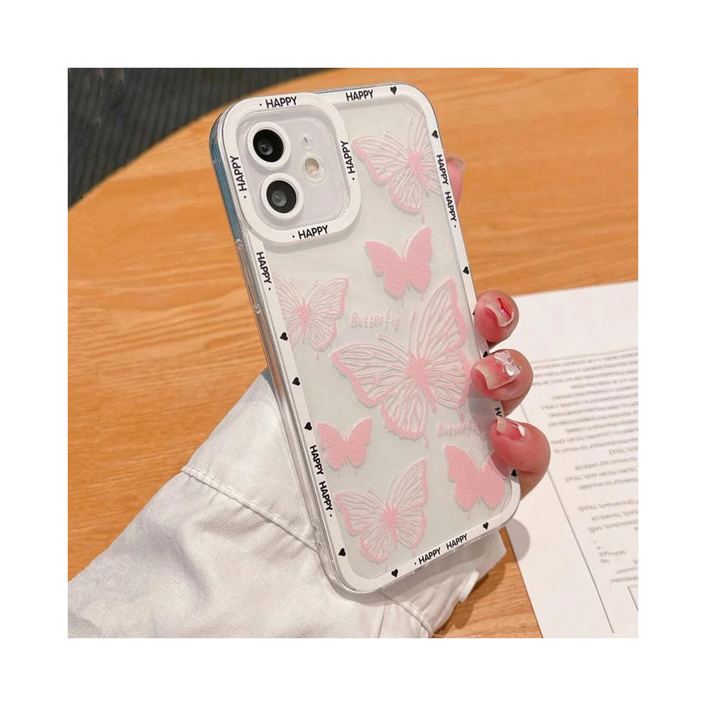 (T5593, For Samsung S24) Butterfly Case For Samsung Galaxy S25 S24 S23 Pink 931288093043