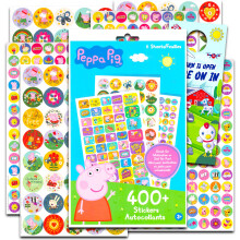 Peppa Pig -pottaharjoittelutarrapaketti ~ Yli 400 Peppa Pig -palkintotarraa taaperoille sek    Barn Bots -ovenkoriste Peppa Pig -tarroja juhlalahjoja