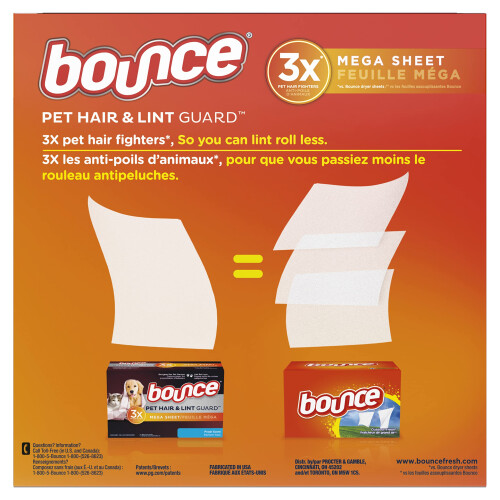 Bounce Mega Σαπούνια Μαλακτικού με 3X Καταπολέμηση Τριχών Ζώων, Φρέσκο Άρωμα, 180 Τεμάχια 2