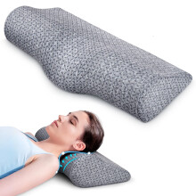 Cervikale nakkepuder til smertelindring Sove High-Density Memory Foam Pude Nakke Bolster St?ttepude Nakke og Skulder Afslappende Nakke Dekompress
