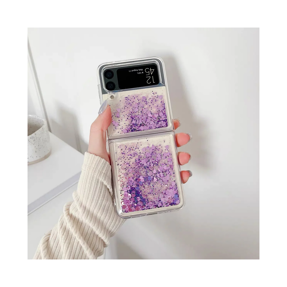 (, For Samsung Z Flip 4) For Samsung Z Flip 6 Luxury Glitter Quicksand Case Purple 931288133084