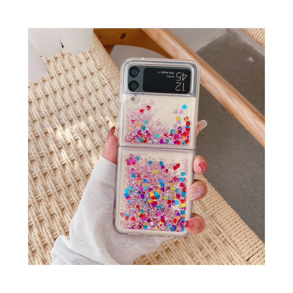 (Caipink, For Samsung Z Flip 6) For Samsung Z Flip 6 Luxury Glitter Quicksand Case 931288133268