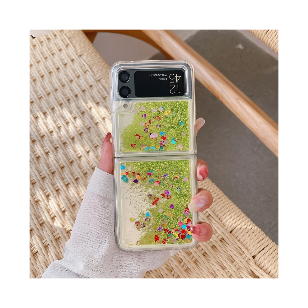 (, For Samsung Z Flip 6) For Samsung Z Flip 6 Luxury Glitter Quicksand Case Green 931288133282