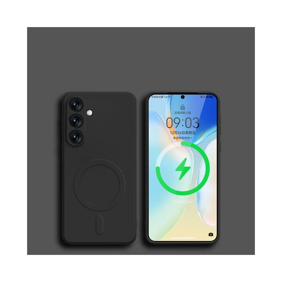 (, Samusng S21) Original Liquid Silicone Magnetic Wireless Charge Black 931288127816