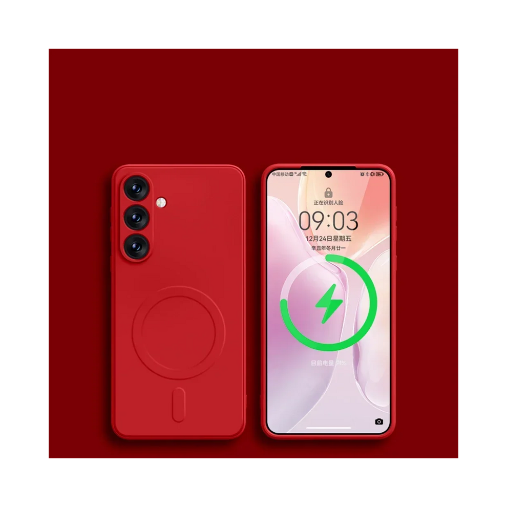 (, Samusng S21) Original Liquid Silicone Magnetic Wireless Charge Red 931288127786