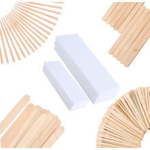 Mibly Wachs-Sticks und Streifen (400 Stück) - Körperhaarentfernung für Gesicht, Arme, Beine, Achseln, Bikinizone