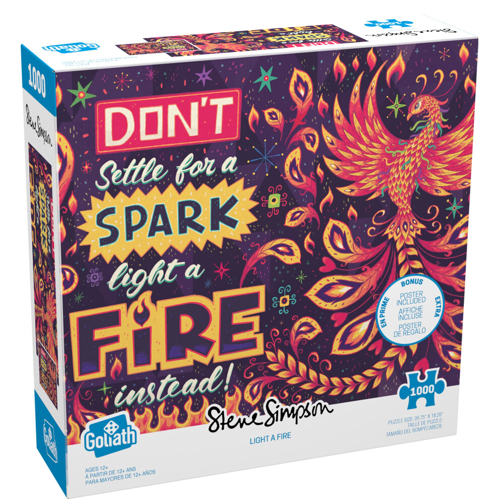 Goliath Steve Simpson - Puzzle Da 1000 Pezzi Con Poster, Dimensioni Completate, 67 X 45 Cm, Dai 12 Anni In Su-image