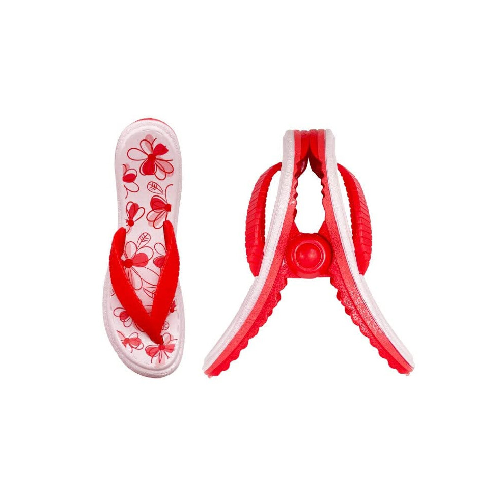PERFORMORE Flip Flop Beach Towel Clips Red  Set of 2  Portable Towel Holder Clips  Secure Clips for Beach Chairs Deck Patio Pool Boat Cruise Lounge Ch-image-OPC-PFM5FHQ-NEW