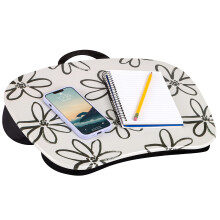 Prenosn psac stul LAPGEAR MyStyle s poltrem kartcovan kvet vhodn pro notebooky do 15,6 palce styl c. 45308