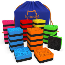 30 PAKK T?RRE Sletter Vism?nd Assorterede farver Magnetisk tavle Erasers for b?rn og studerende - Smudge gratis lille t?rt sletningspladser viske