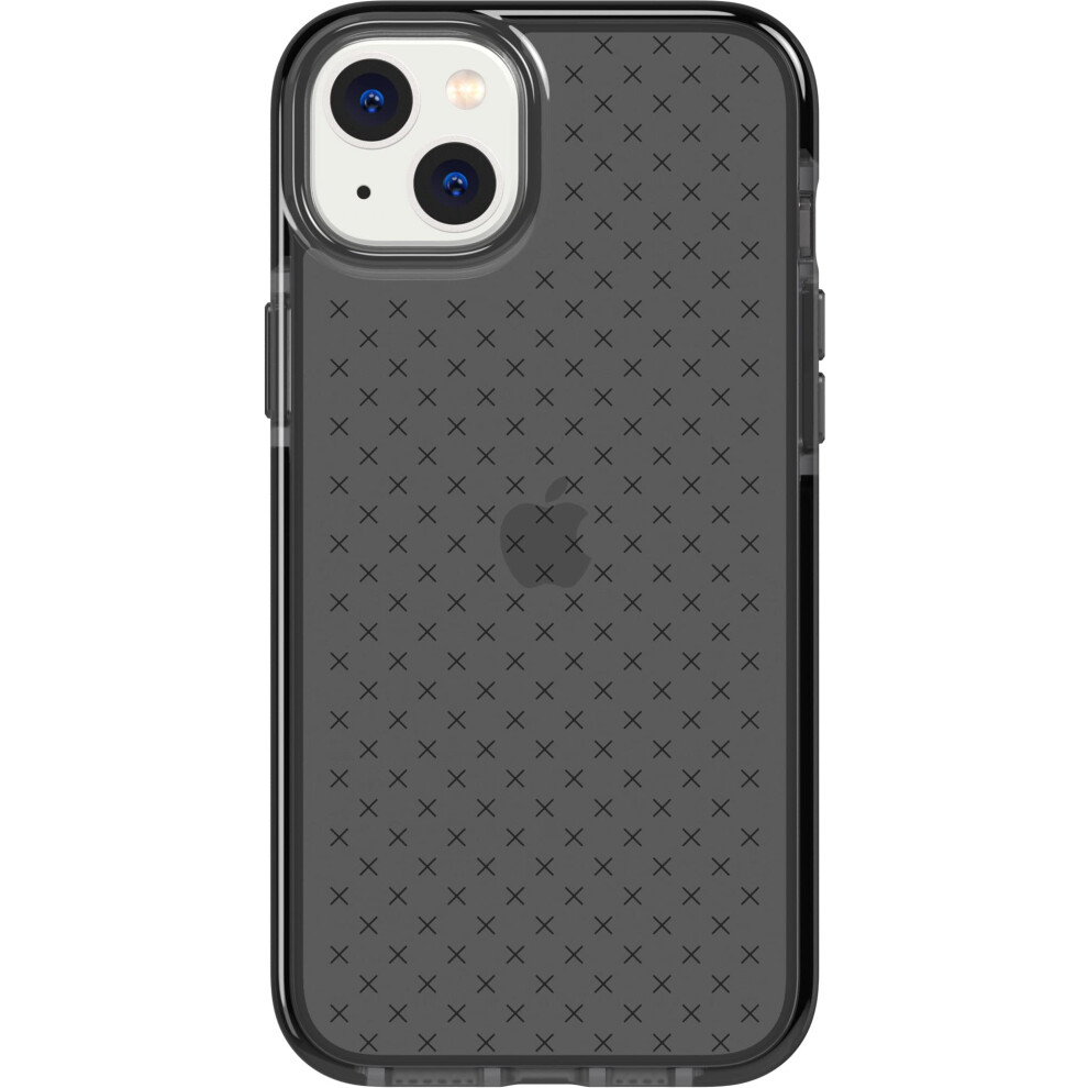Tech21 Iphone 14 Plus Evo Check - Custodia Protettiva Antiurto E Sottile, Con Protezione Flexshock Multi-Drop Da 4,9 M E Pulsanti Extra, Colore: Nero Fumo-image