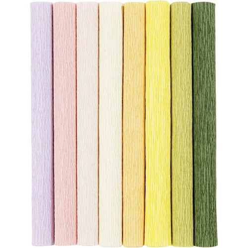 Papier Crépon - 20 - Pastel - Élastique - Résistant - Créatif
