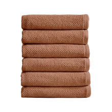 Great Bay Home 100% coton serviette a main (16 x 28 pouces) serviettes a main tissage de pop-corn texturees hautement absorbantes. Collection Aca