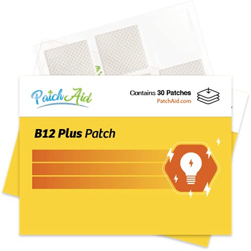 B12 Energy Plus Topical Patch by PatchAid White - Pack of 2