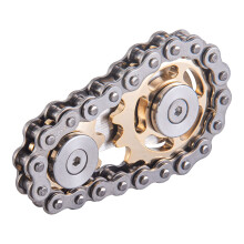 Lancuch rowerowy Fidget Spinner Metalowa zebatka Lancuch Fidget Toy Przeciwe stresowi Niepokoje Fidget Toy Wirujaca zabawka na palec dla dzieci L
