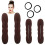 Styla Hair Magic Bun Maker Rubios 4 Pack (2 Pequeños, 2 Grandes) Esponjas Flexibles Reutilizables 1