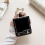 (B, For Z Flip 3) Luxury Retro Pattern Phone Rings Case for Samsung 4