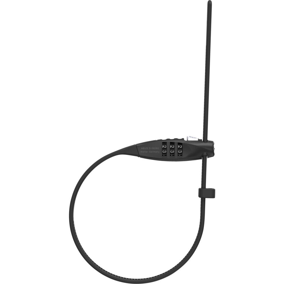 Abus Combiflex Travelguard Cable Lock - Lock For Securing Helmets Prams Skis And Luggage - 75 Cm Cable Length - With Number Code - Black