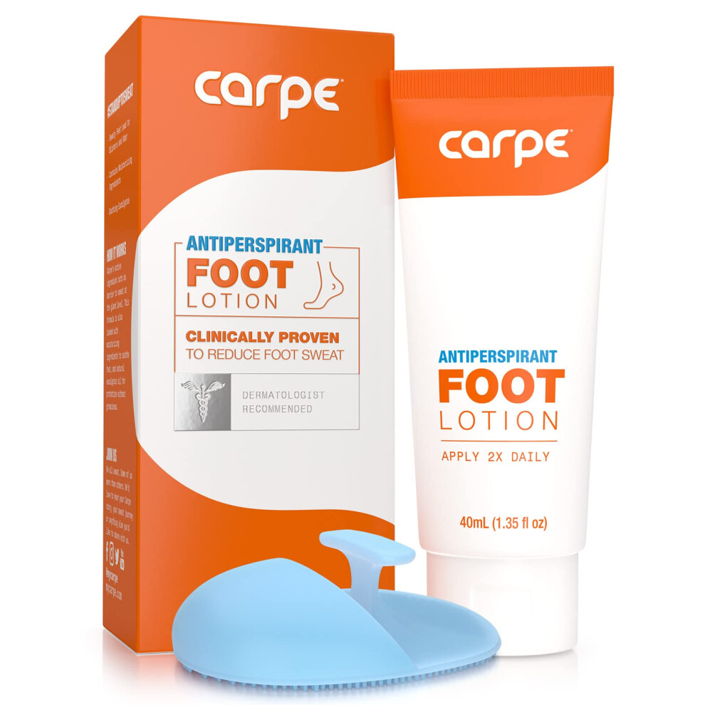 Carpe Antiperspirant Foot Lotion With Applicator A Dermatologist-Recommended Solution To Stop Sweaty Smelly Feet Helps Prevent Blisters Great For