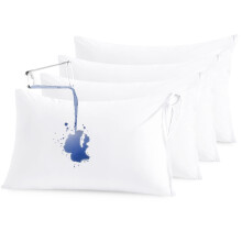 NTBAY 4 Pack Zippered Waterproof Queen Pillow Protectors Super Soft Quiet Zip Pillow Protectors 20x30 Inches Jersey Pure White Waterproof Pillow Cas