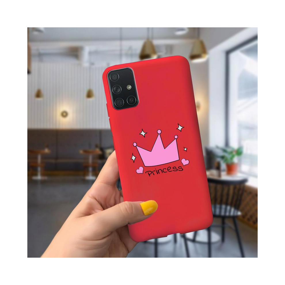 ( 1018, For Samsung A51) For Samsung Galaxy A51 Case A71 Soft Silicone Full Red 931288202070