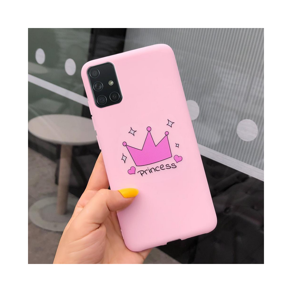 ( 1018, For Samsung A71) For Samsung Galaxy A51 Case A71 Soft Silicone Full Pink 931288202384