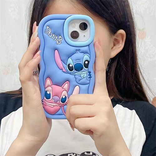 (1, Samsung A16) So Cute Stitch Cartoon Silicon Wave Side Soft Phon