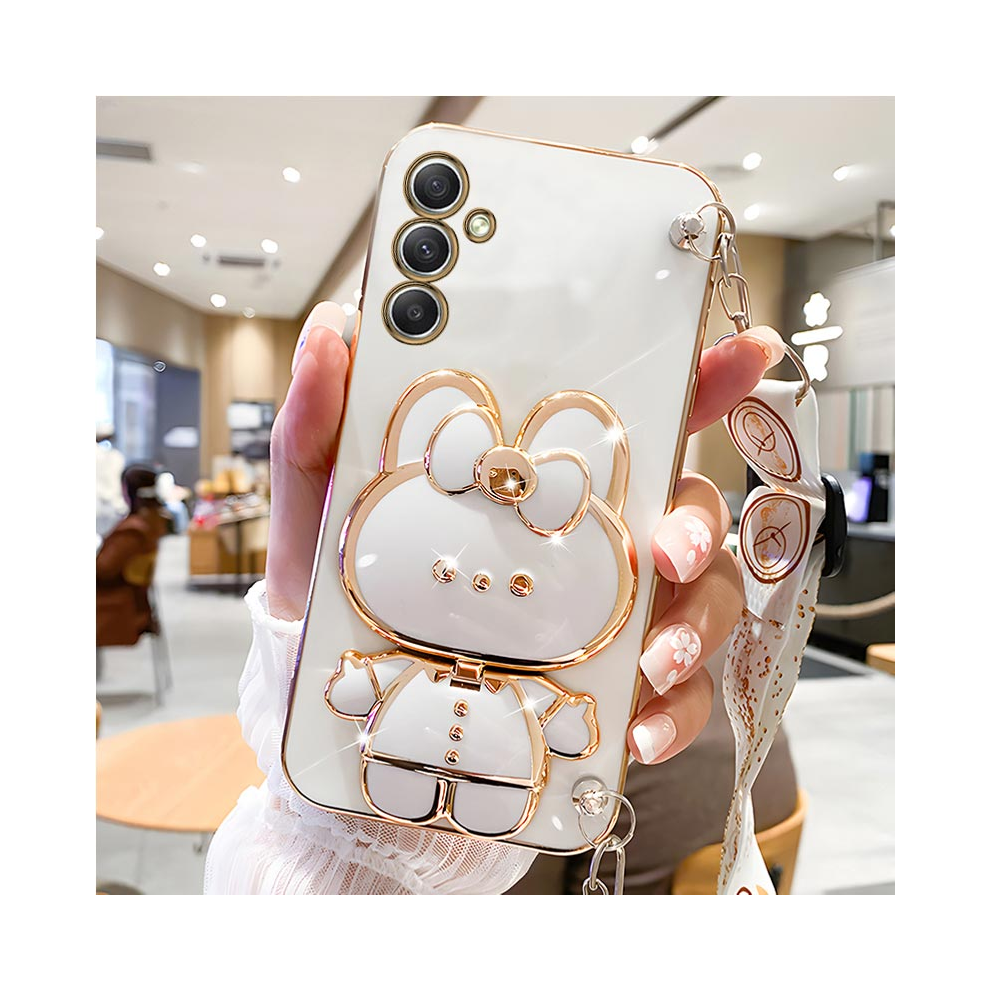 (-Ylgsjmtz, A03) Mirror Crossbody Lanyard Phone Holder Case For Sam White 931288173080