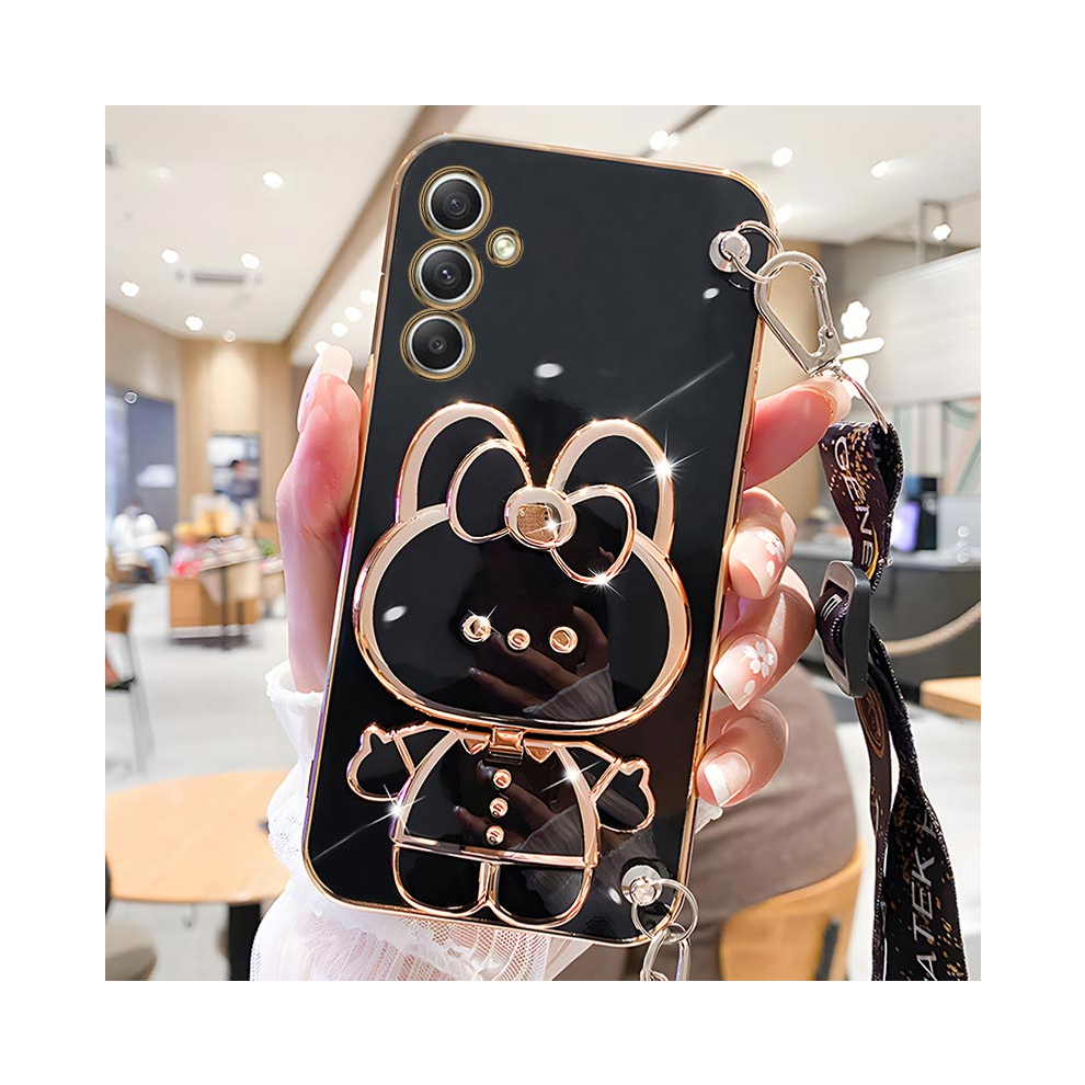 (-Ylgsjmtz, A01) Mirror Crossbody Lanyard Phone Holder Case For Sam Black 931288173561