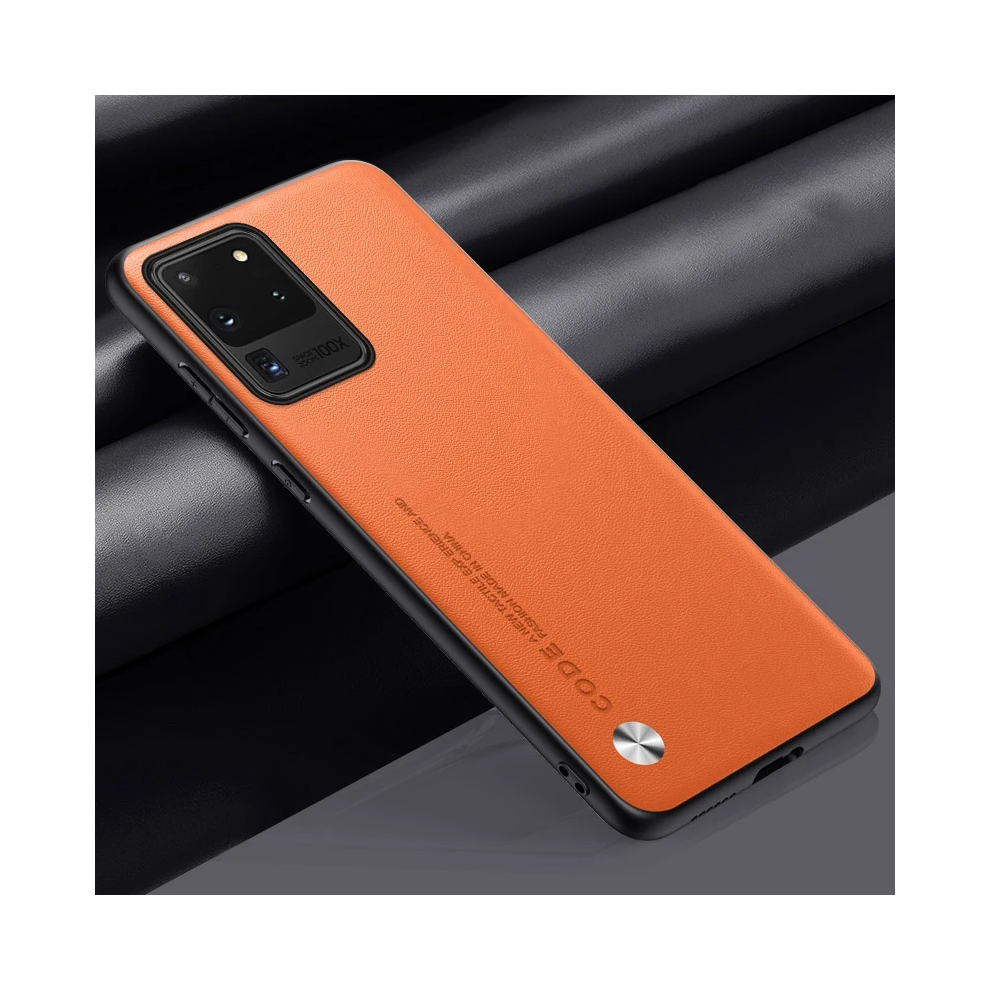 (, For Samsung S20 Fe) Luxury Pu Leather Case For Samsung Galaxy S20 Ultr Orange 931288224256