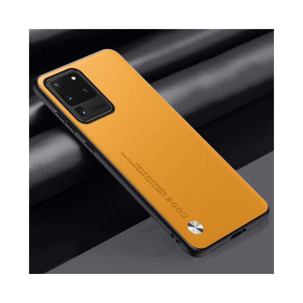 (, Samsung S20 Ultra) Luxury Pu Leather Case For Samsung Galaxy S20 Ultr Yellow 931288224232