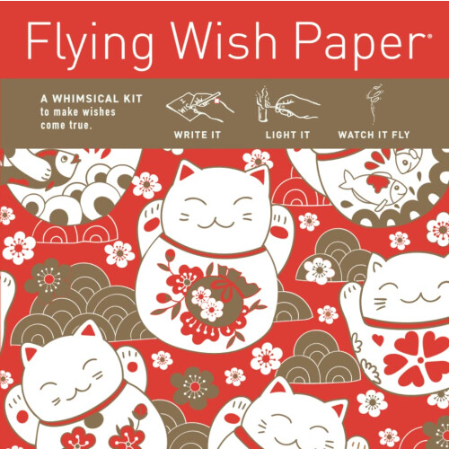 FLYING WISH PAPER Τυχερές Γάτες - Γράψτε το, Άναψτε το, Παρακολουθήστε το να Πετά