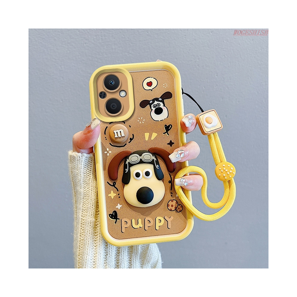 (M Dog, Galaxy A13 5G) Kuromi 3D Cartoon Hand Strap Phone Case For Samsun 931288221224
