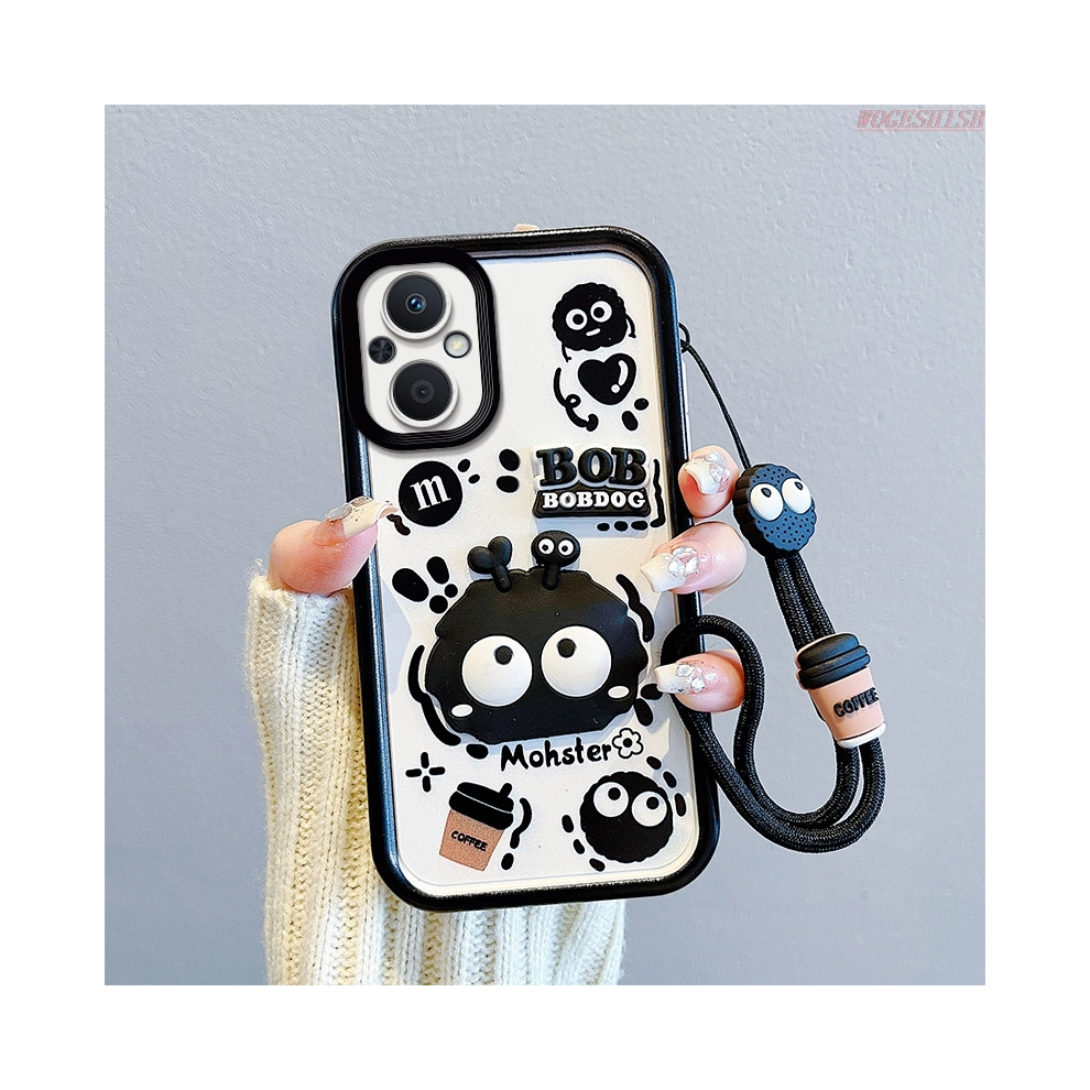 (Briquettes, Galaxy A53 5G) Kuromi 3D Cartoon Hand Strap Phone Case For Samsun 931288221859